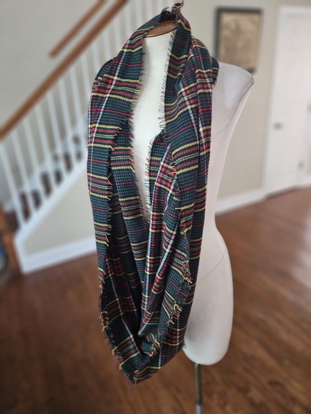 Plaid Infinity Scarf - Picture 1 of 2